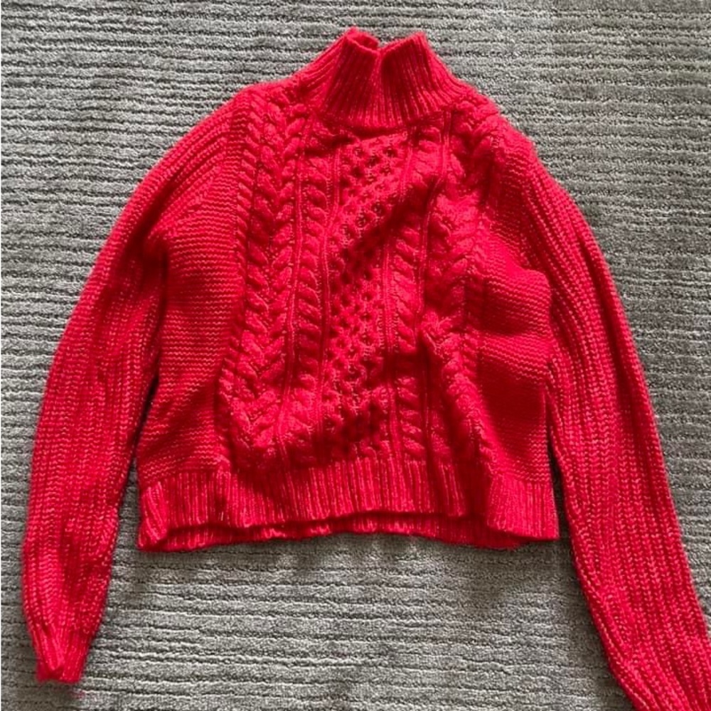 Red Loft Turtleneck Sweater